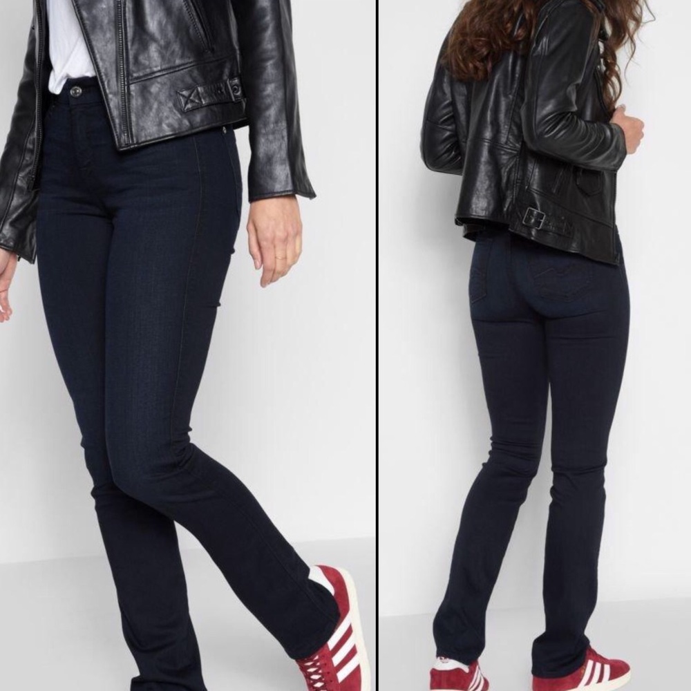 7 FOR ALL MANKIND Blue Straight leg Jeans - Picture 4 of 8